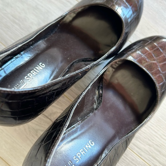 Call It Spring | Brown Croc High Heels - Picture 8 of 9